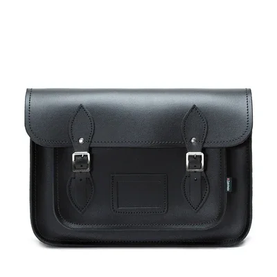 Handmade Leather Satchel - Black