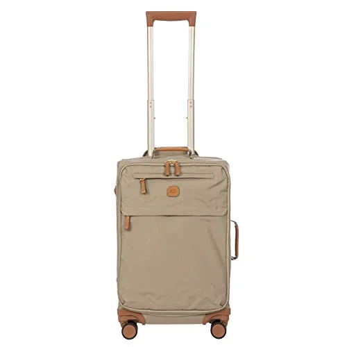 Brics | 21” Spinner w/Frame Suitcase | Tundra | Lightweight with Softside Exterior | Carry on Size