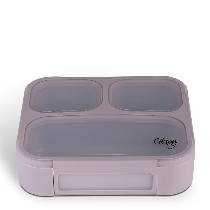 Citron Lunchbox with Fork and Spoon - Purple