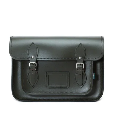 Handmade Leather Satchel - Ivy Green