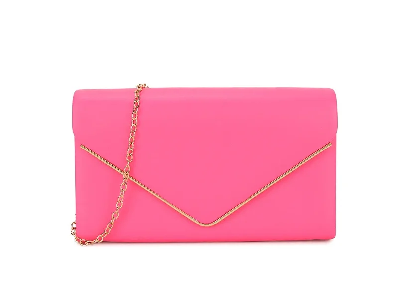 Clodagh Neon Pink Clutch