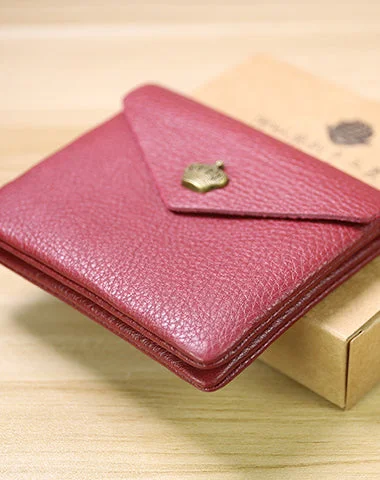 Cute Women Crown Red Leather Mini Billfold Wallet Coin Wallets Slim Change Wallets For Women