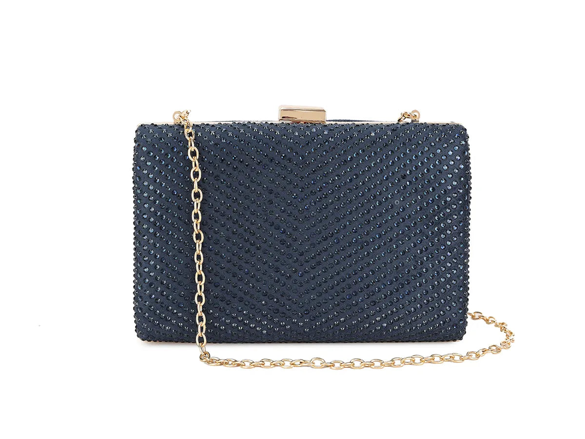 Pretty Jewel Navy Clutch