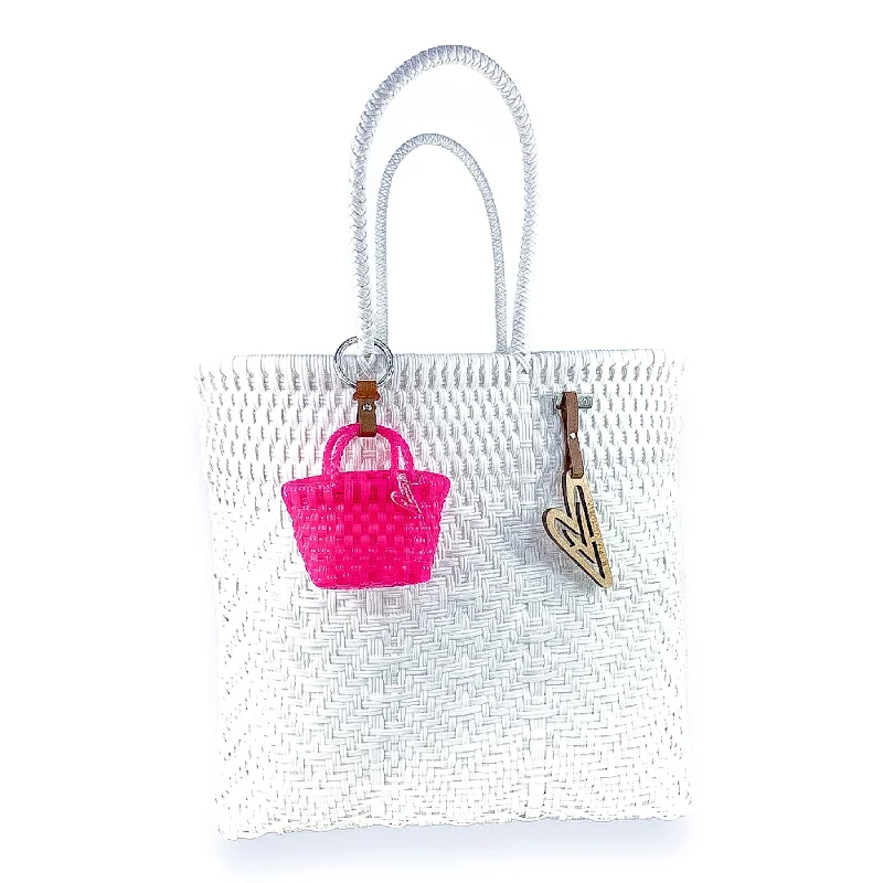 Maria Victoria | Tiny Tote Bag Charm | Pink