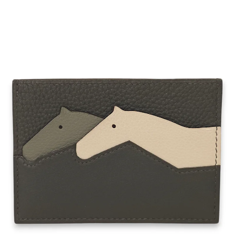 Porte Cartes Gris PI Aman / Rousseau Wallet in Swift