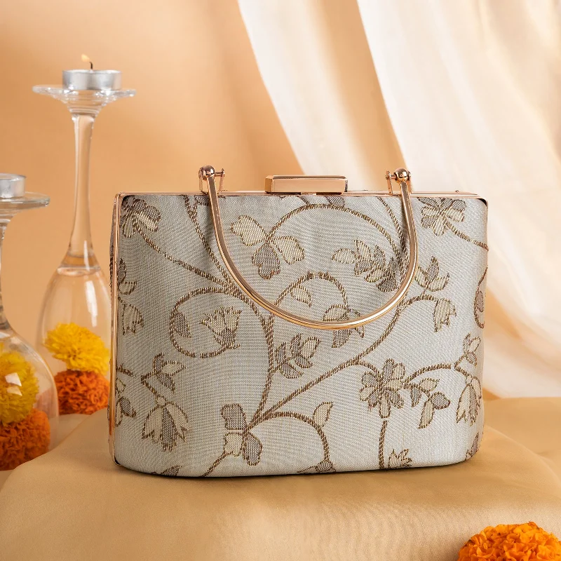 Teejh Ojashwi Floral Brocade Clutch