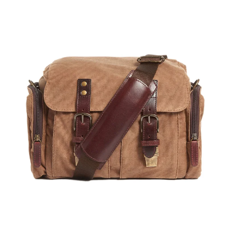 ONA Sedona Messenger Bag, Waxed Canvas - Field Tan