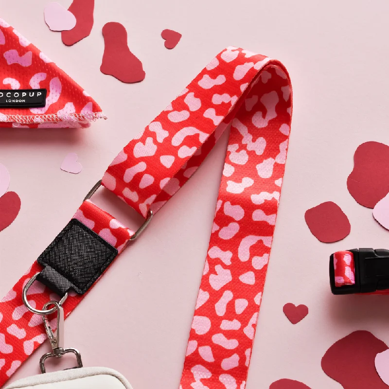 Bag Strap - Red & Pink Leopard