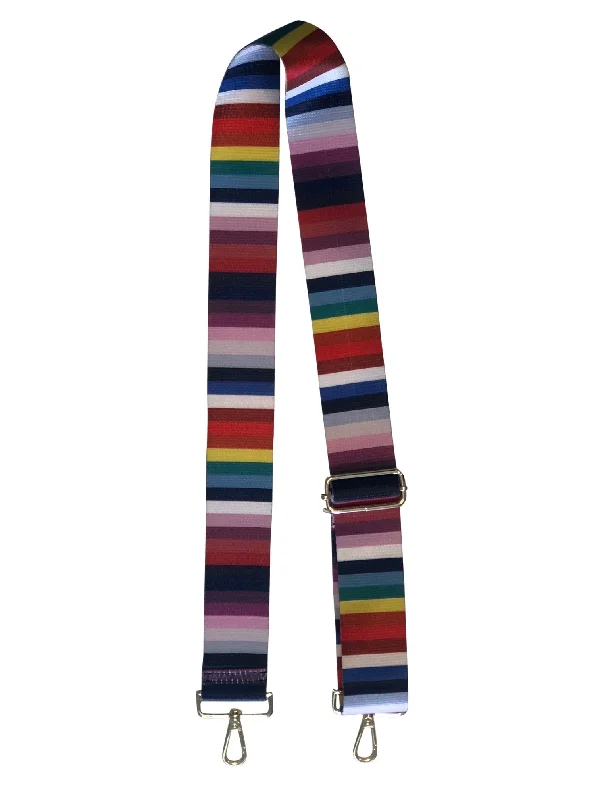 Horizontal Rainbow Stripe Adjustible Web Strap